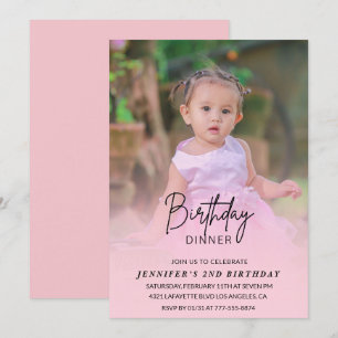 Invitation Cartons d'invitation pour un 2ème anniversaire Pho