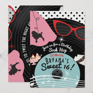 Invitation Cartons d'invitation pour une soirée à thème disqu