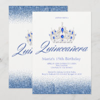Cartons d'invitation Saphir & Diamant pour Quincea
