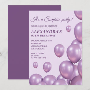 Invitation Cartons d'invitation surprise 67e anniversaire Bal