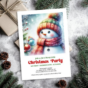 Invitation Cartoon de neige raffiné invite des tons de fête i
