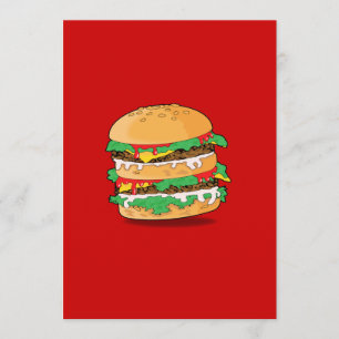 Invitation Cartoon Hamburger