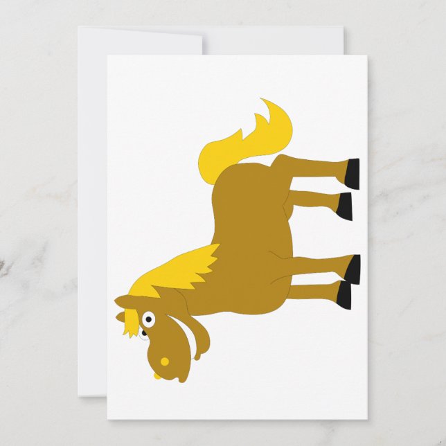 Invitation Cartoon Horse (Devant)