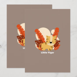 Invitation Cartoon Tiger Tiger Drawing Animal Character Art