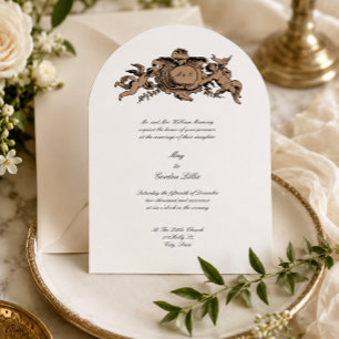 Invitation Cartouche Baroque Rococo Mariage Anges ou Chérubin