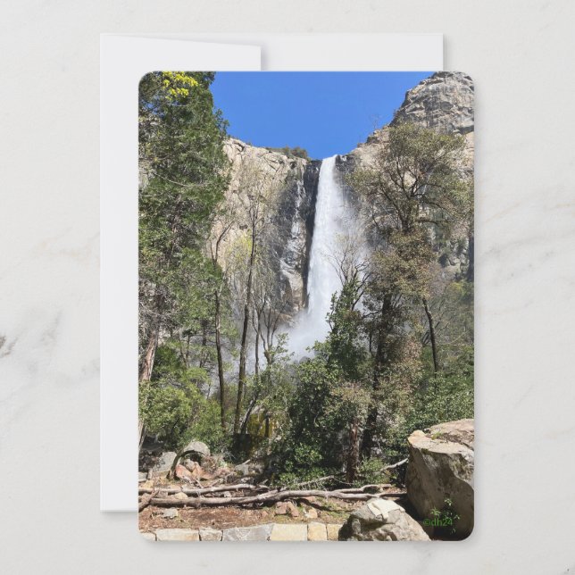 Invitation Cascades du parc national Yosemite 2024 diecut (Devant)