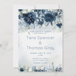 Invitation Cascading Rose Mariage Suite d'invitation de luxe