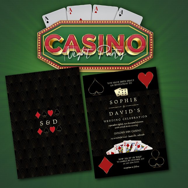 Invitation Casino de luxe Vegas Poker Mariage (Créateur téléchargé)