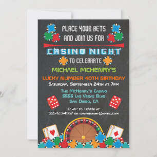 Invitation Casino Las Vegas jouant l'invitation de partie