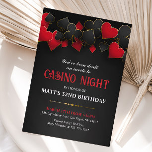 Invitation Casino Night Poker Invitation, Casino Anniversaire