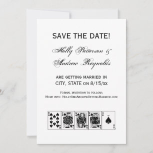 Invitation Casino Night Poker Royal Straight Flush Spades