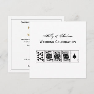 Invitation Casino Night Poker Royal Straight Flush Spades