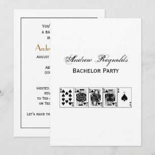 Invitation Casino Night Poker Royal Straight Flush Spades