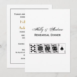 Invitation Casino Night Poker Royal Straight Flush Spades