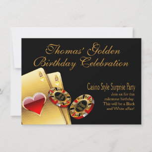 Invitation Casino Style Party ME DEMANDEZ DE METTRE DES NOMS 
