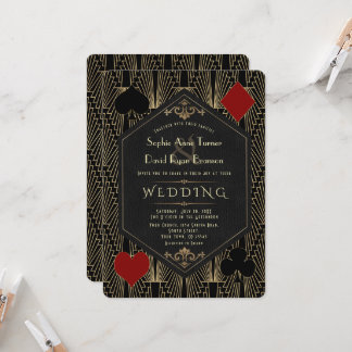 Invitation Casono Roaring 20s Great Gatsby Art Deco Wedding