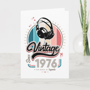 Invitation Casque audio vintage depuis 1976