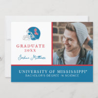 Casque de football Ole Miss | Bleu clair