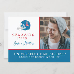Invitation Casque de football Ole Miss   Bleu clair