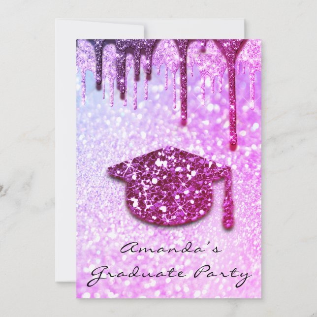 Invitation Casquette 3D Holographe Parties scintillant de la  (Dos)