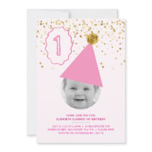 Casquette de fête - Filles 1er anniversaire Invita