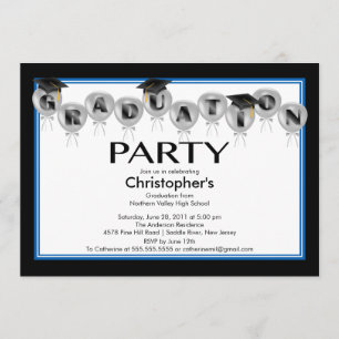 Invitation Casquette de noir d'invitation de fête de remise