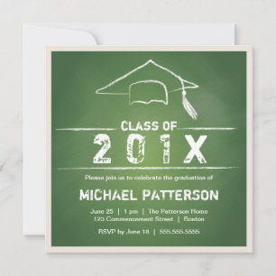 Invitation Casquette de tableau de bord et parti de graduatio