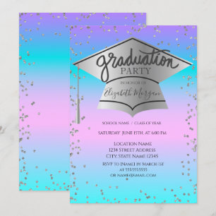 Invitation Casquette, Diamonds Ombre Holographique Graduation