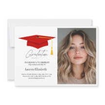 Casquette et gland de remise des diplômes rouges m
