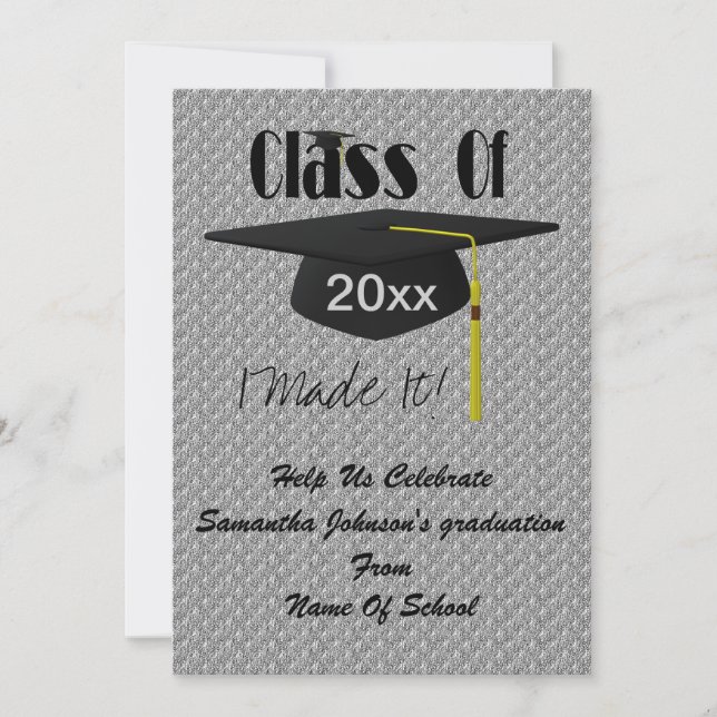 Invitation Casquette Et Tassel Cute Graduation Party (Devant)