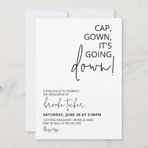 Invitation Casquette Gown est parti pour la fin de l'obtentio