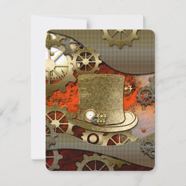 Invitation Casquette merveilleux de sorcière de Steampunk (Devant)