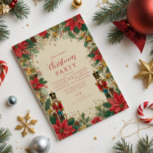 Invitation Casse-Noisette Classique Rouge et Or