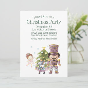 Invitation Casse-Noisette de Noël Fée Dragée et Roi des Souri