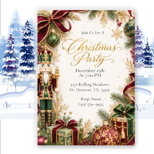 Invitation Casse-Noisette Élégant de Luxe pour Soirée de Noël