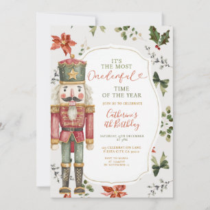 Invitation Casse-Noisette Festif Noël Élégant Verdure
