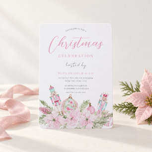 Invitation Casse-Noisette Princesse Fleurie Rose Soirée de No