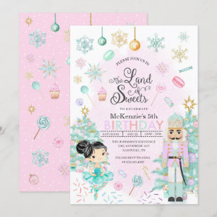 Invitation Casse-noisette sucre Plum fée Noël Anniversaire In