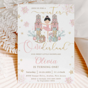 Invitation Casse-Noisette Winter Onederland 1er Anniversaire