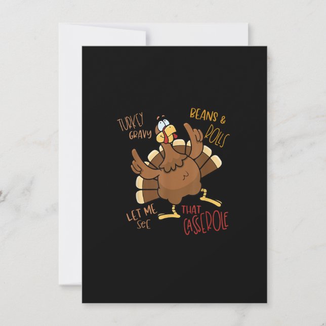 Invitation Casserole de haricots à la sauce de dinde et de pe (Devant)