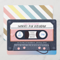 Cassette des années 80 Musique rose Anniversaire