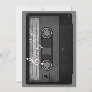 Invitation Cassette Old School en détresse 