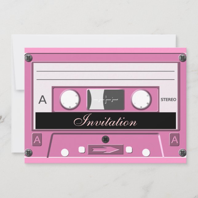 Invitation Cassette rose_ (Devant)