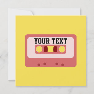 Invitation cassette rose