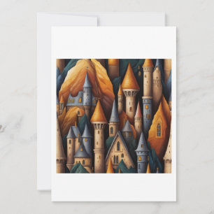 Invitation castle illustration 