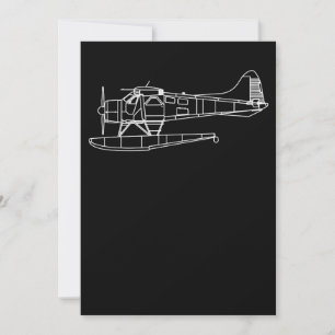 Invitation Castor sur flotteurs Pilote d'Avion de mer avant e