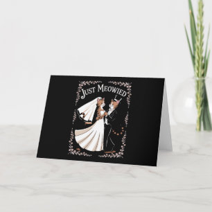 Invitation Cat Royal Mariage Drôle Juste Marié Couples Danse