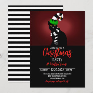Invitation Cat wearing a Funny a