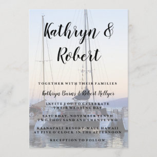 Invitation Catamaran Dans Le Mariage Du Port De Lahaina