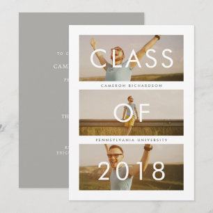 Invitation Catégorie 2018 Trois Fête de Diplôme Photo